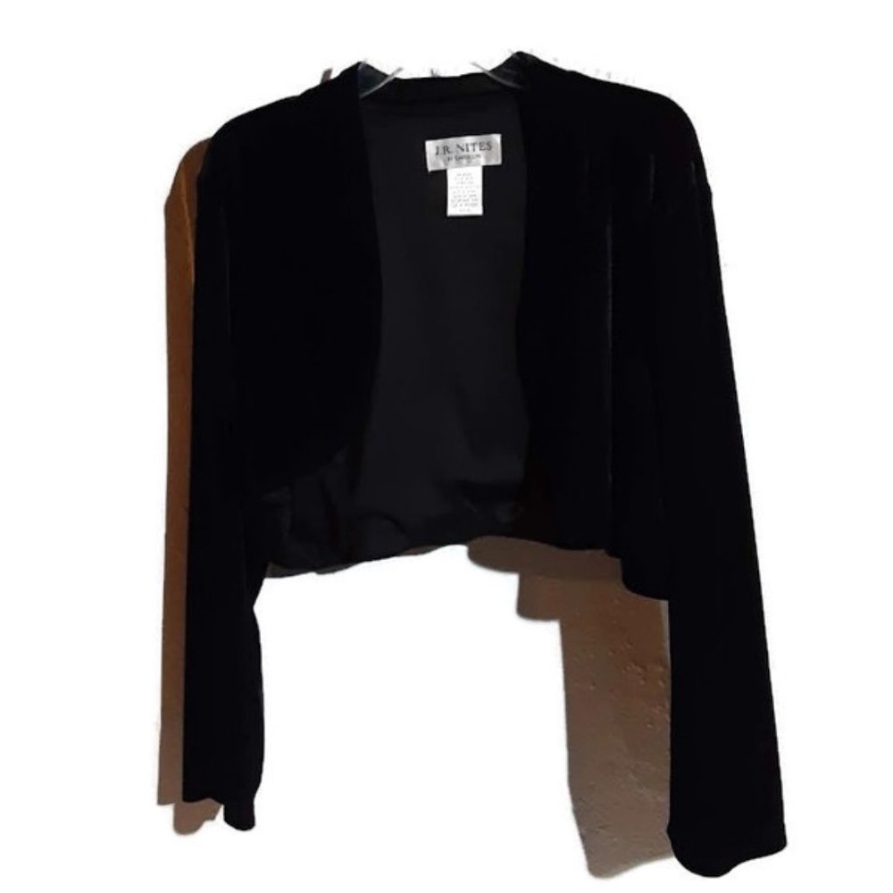 J.R. Nites by Carol Lin Bolero Jacket Black 2X